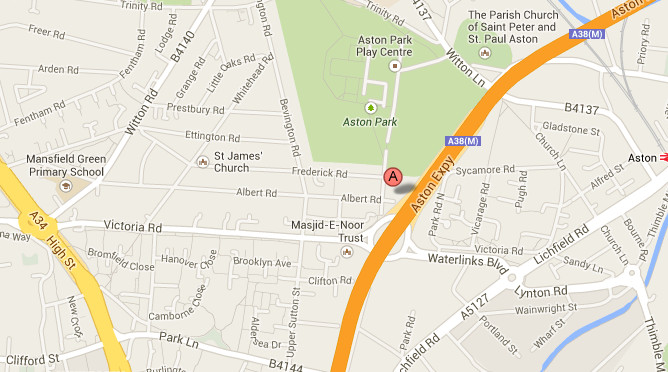 map albert rd aston